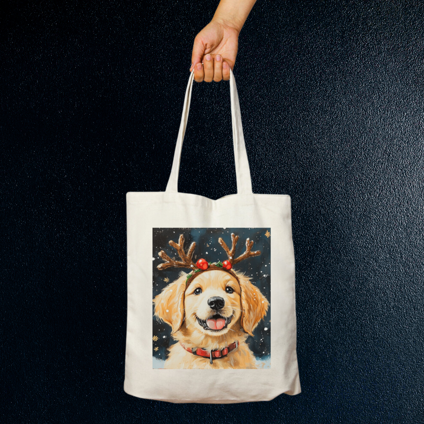 reindeer pup - tote bag