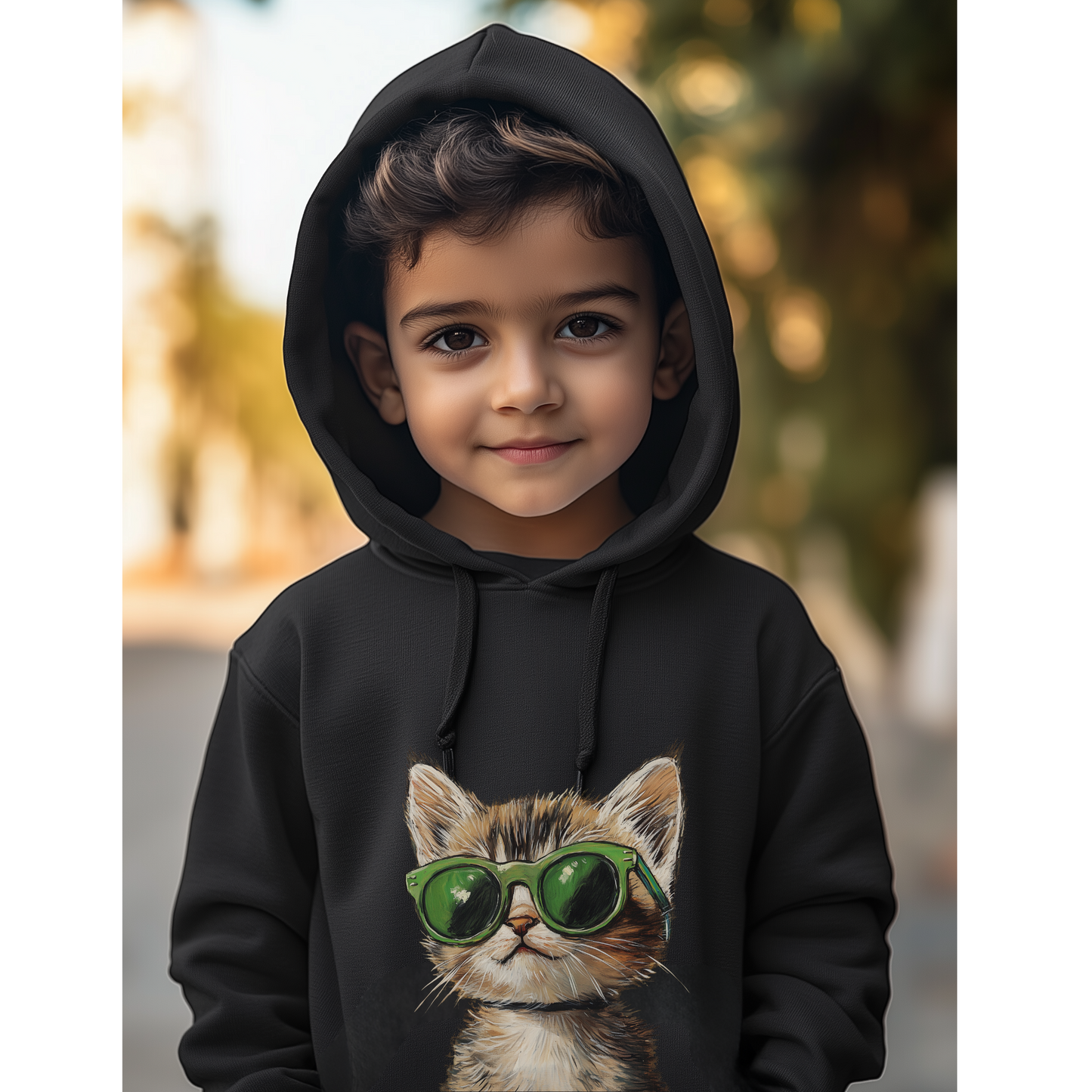 cool cat hoodie - sweatshirt for kids