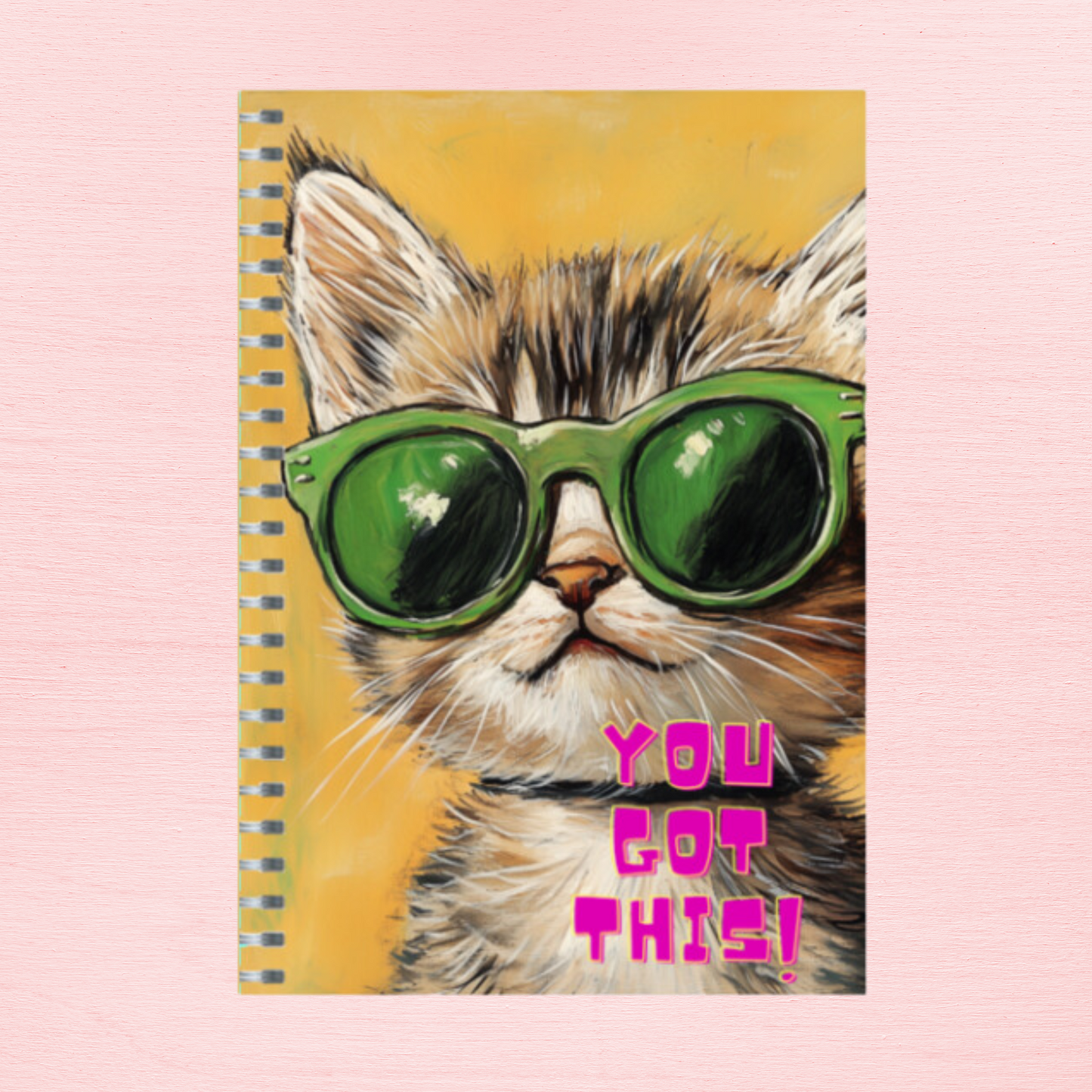 cool kitty knows you got this - ruled notebook