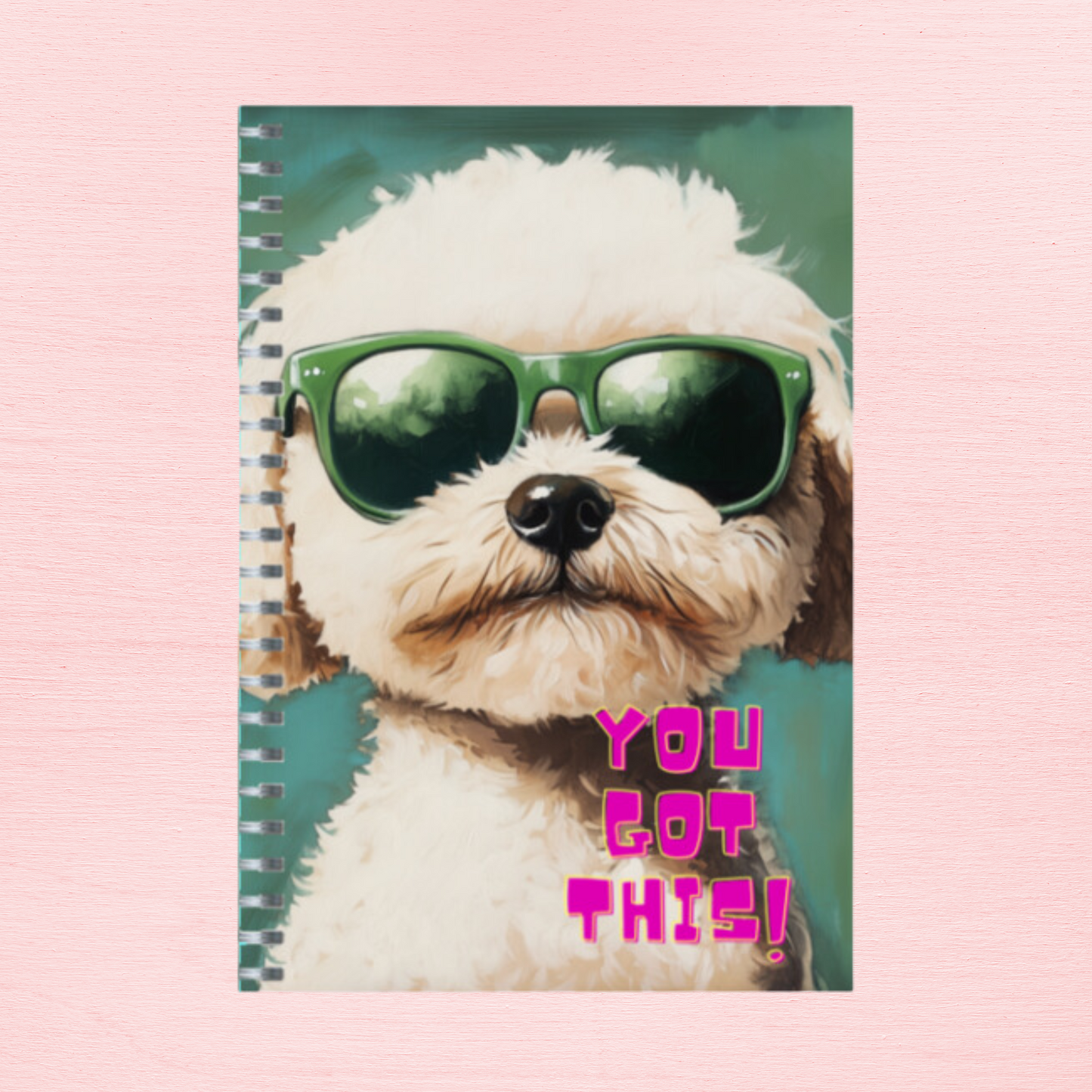 cool pupper knows you got this - unruled notebook