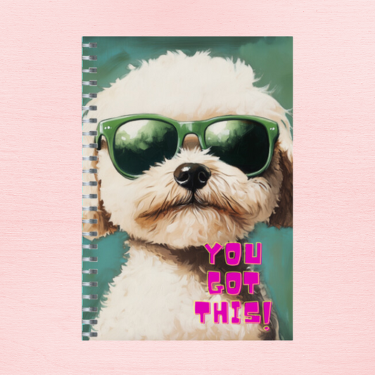 cool pupper knows you got this - ruled notebook