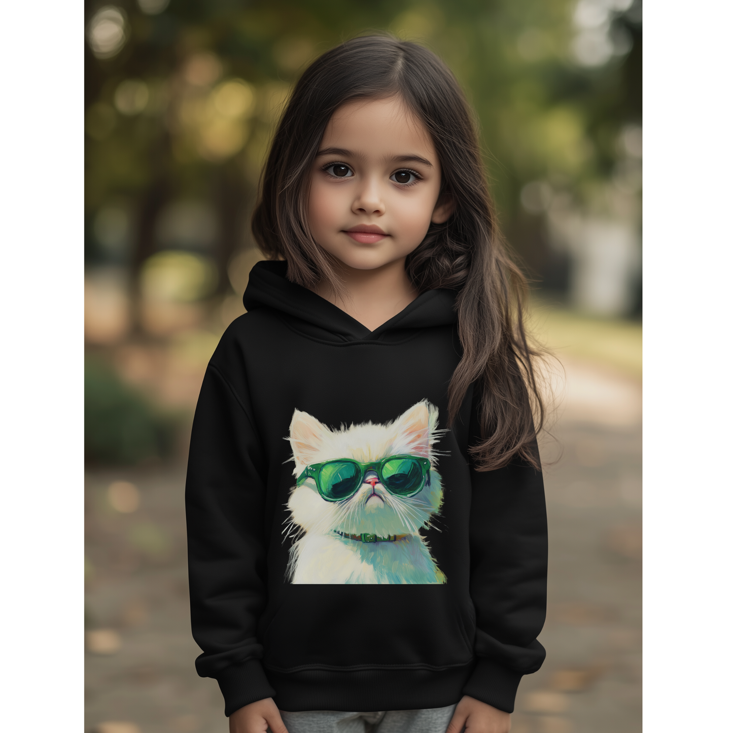 cool persian kitty hoodie - sweatshirt for kids