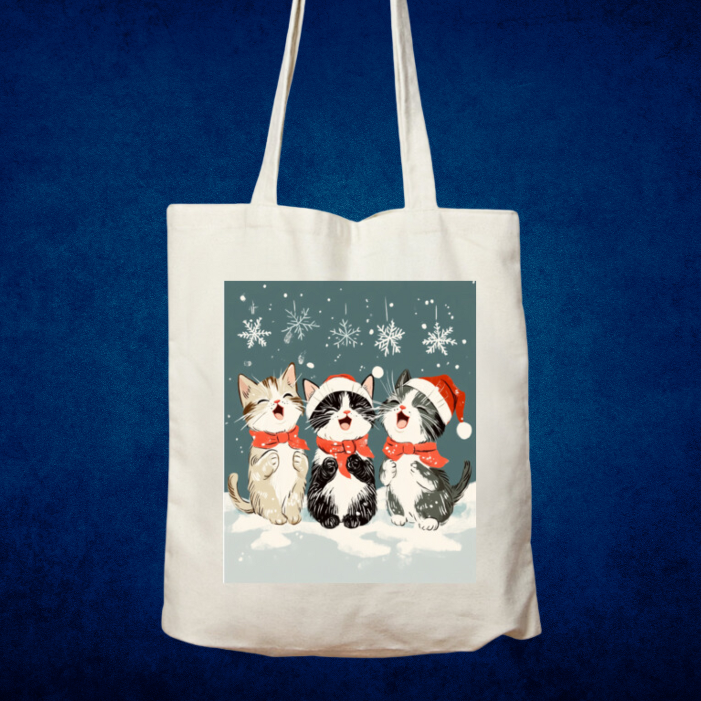 carolling kitties - tote bag