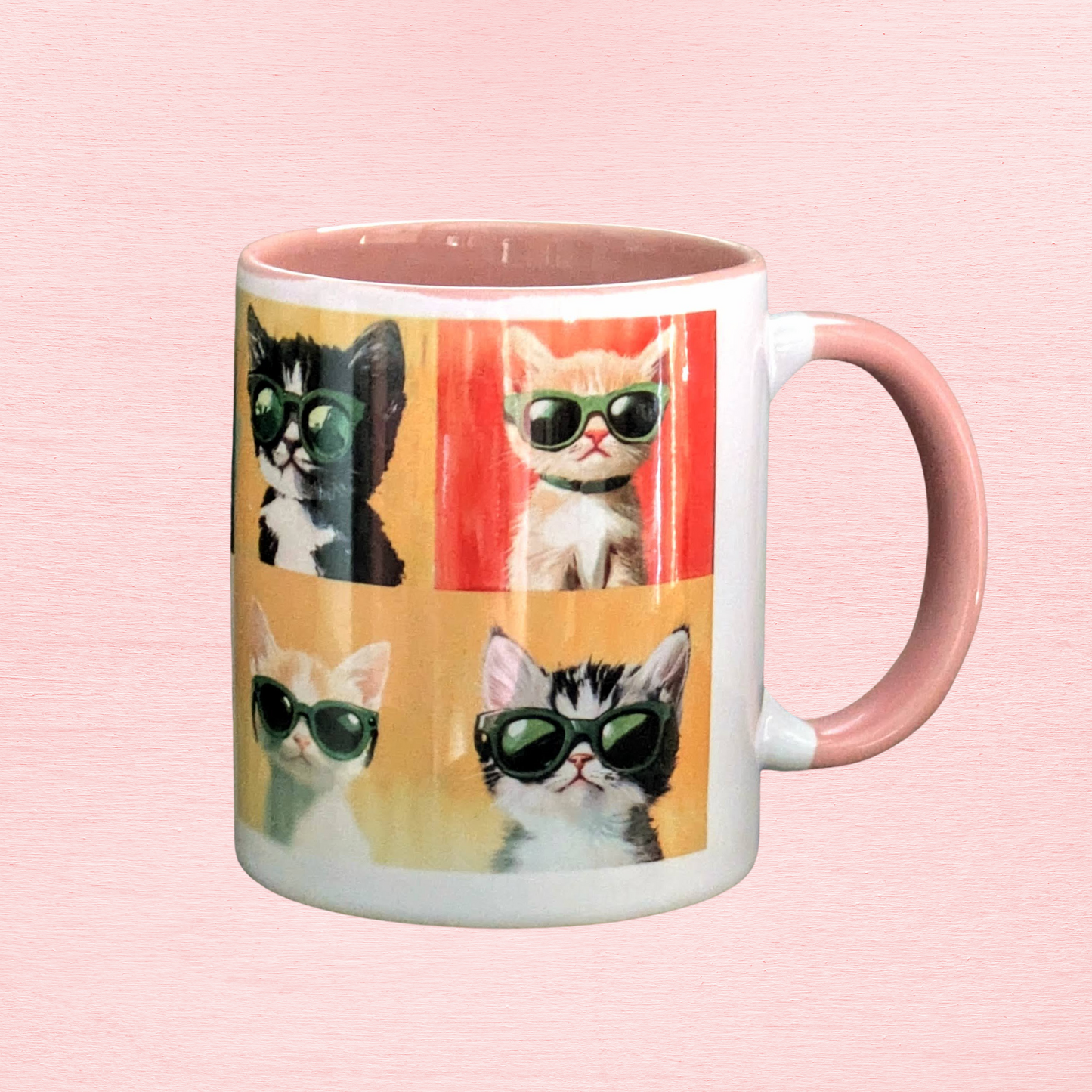 cool cats - pink mug