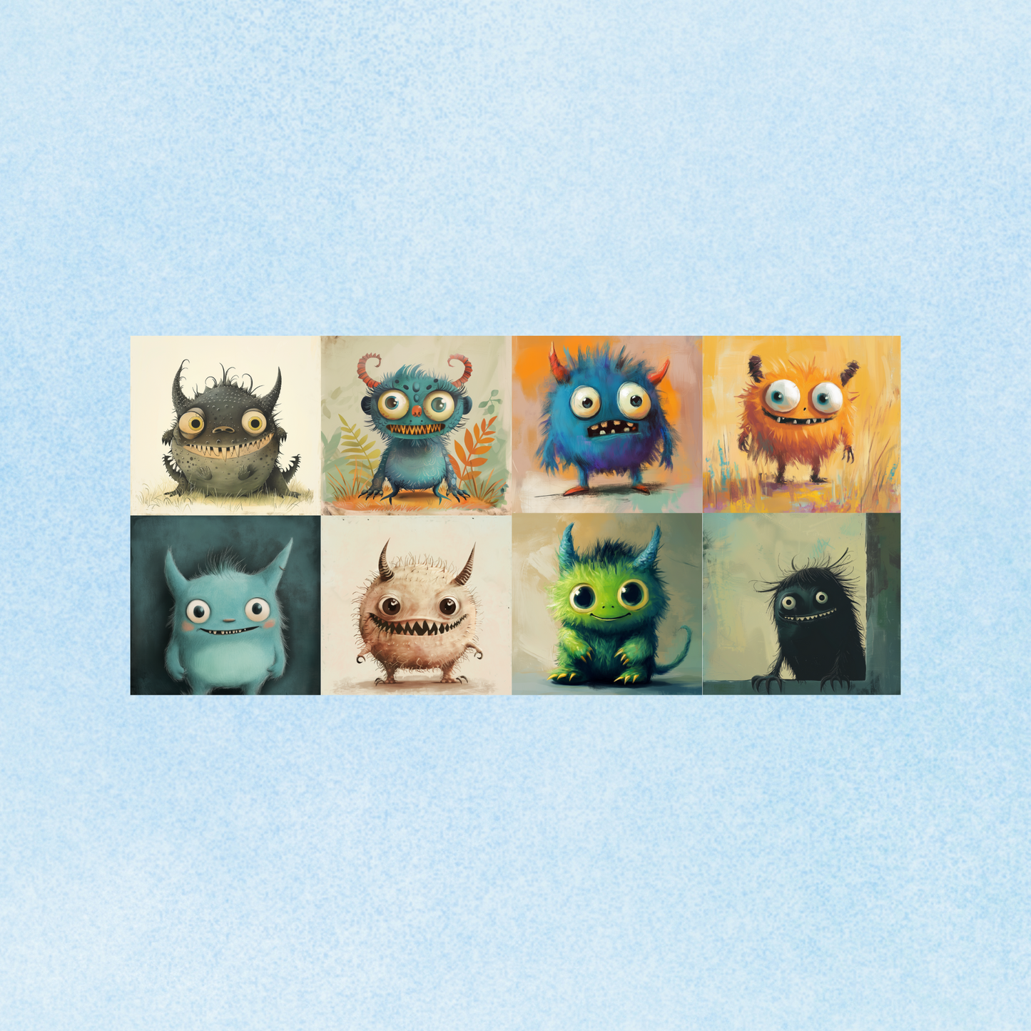 adorable little monsters - blue mug