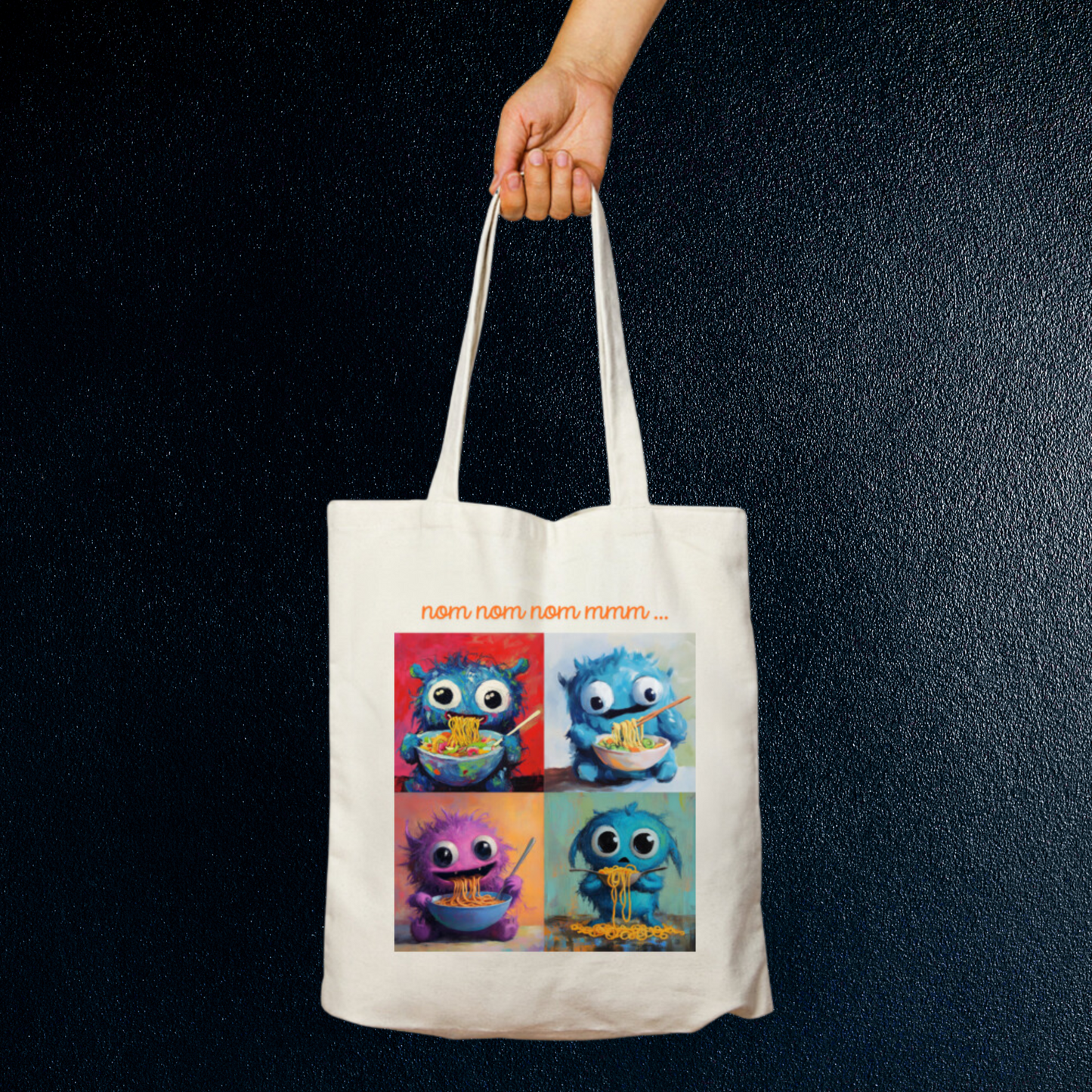 nom nom - tote bag