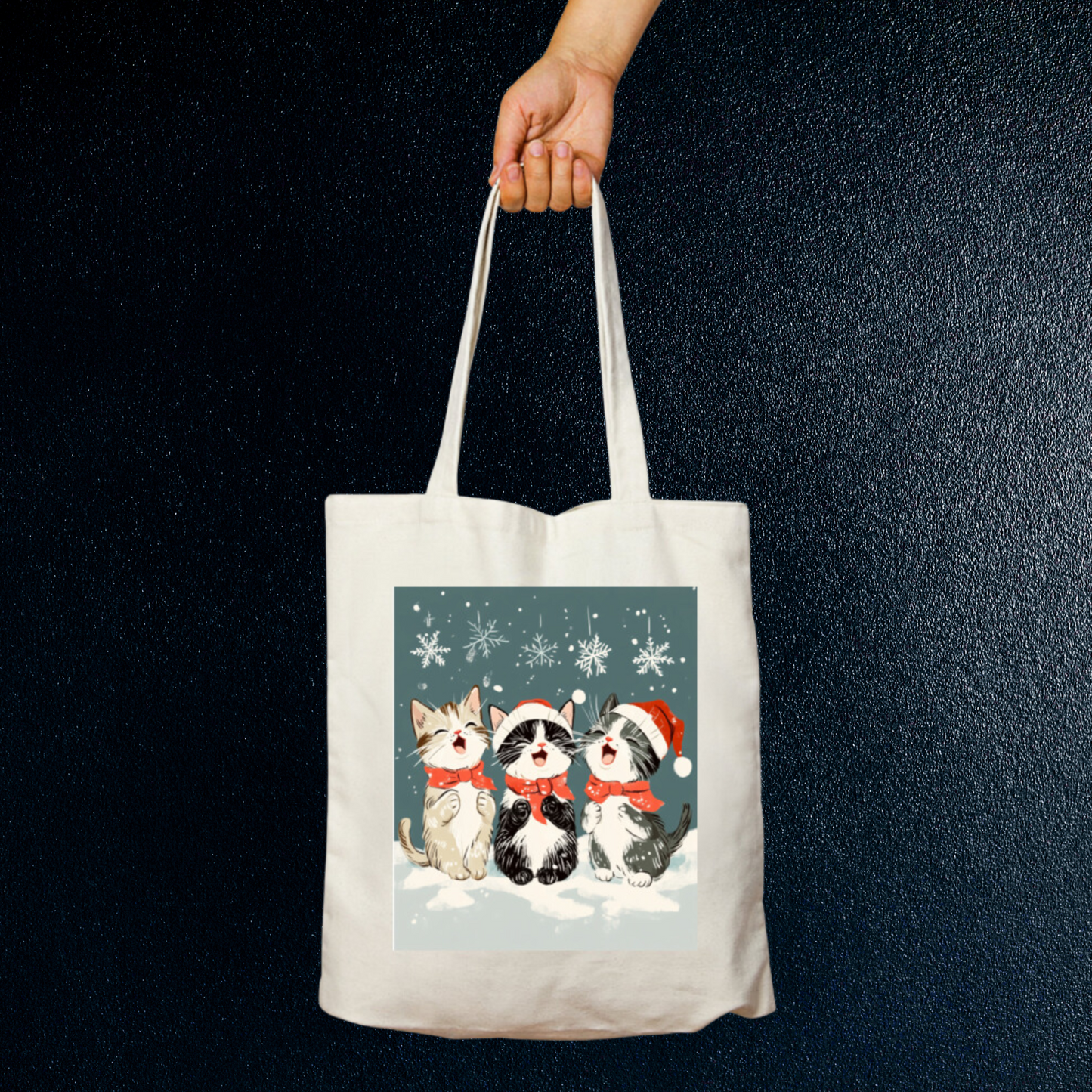 carolling kitties - tote bag