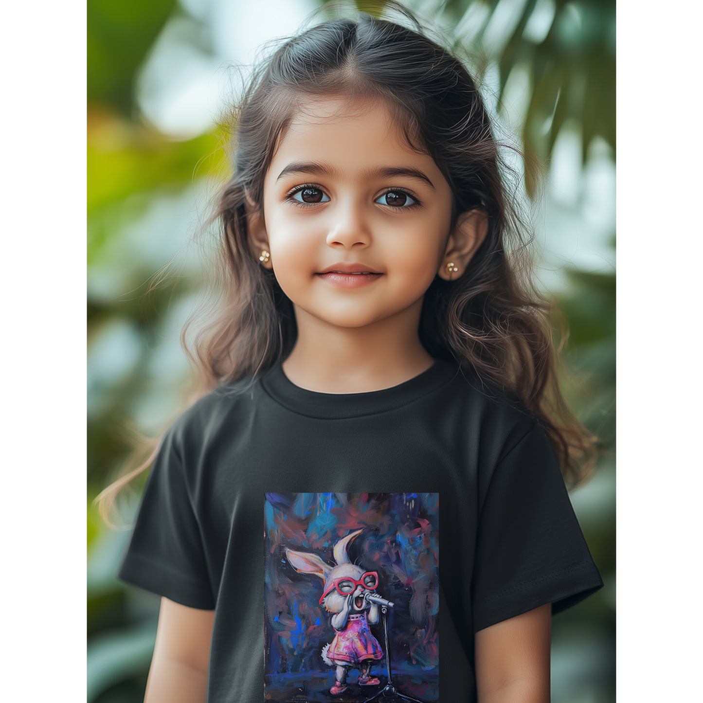 singing bunny - t-shirt for girls