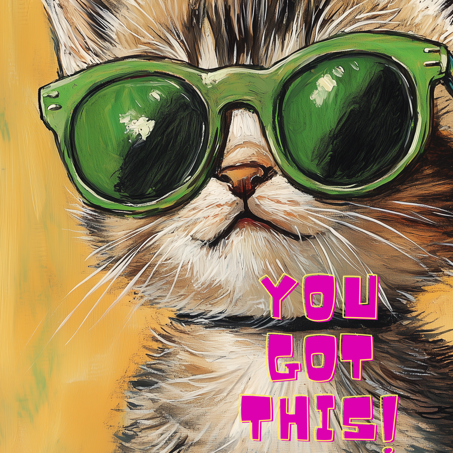 cool kitty knows you got this - ruled notebook