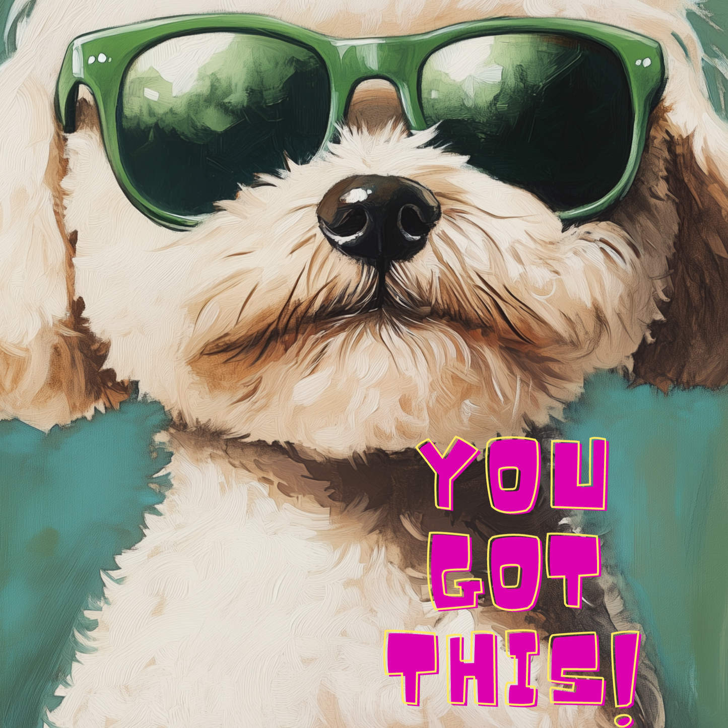 cool pupper knows you got this - unruled notebook