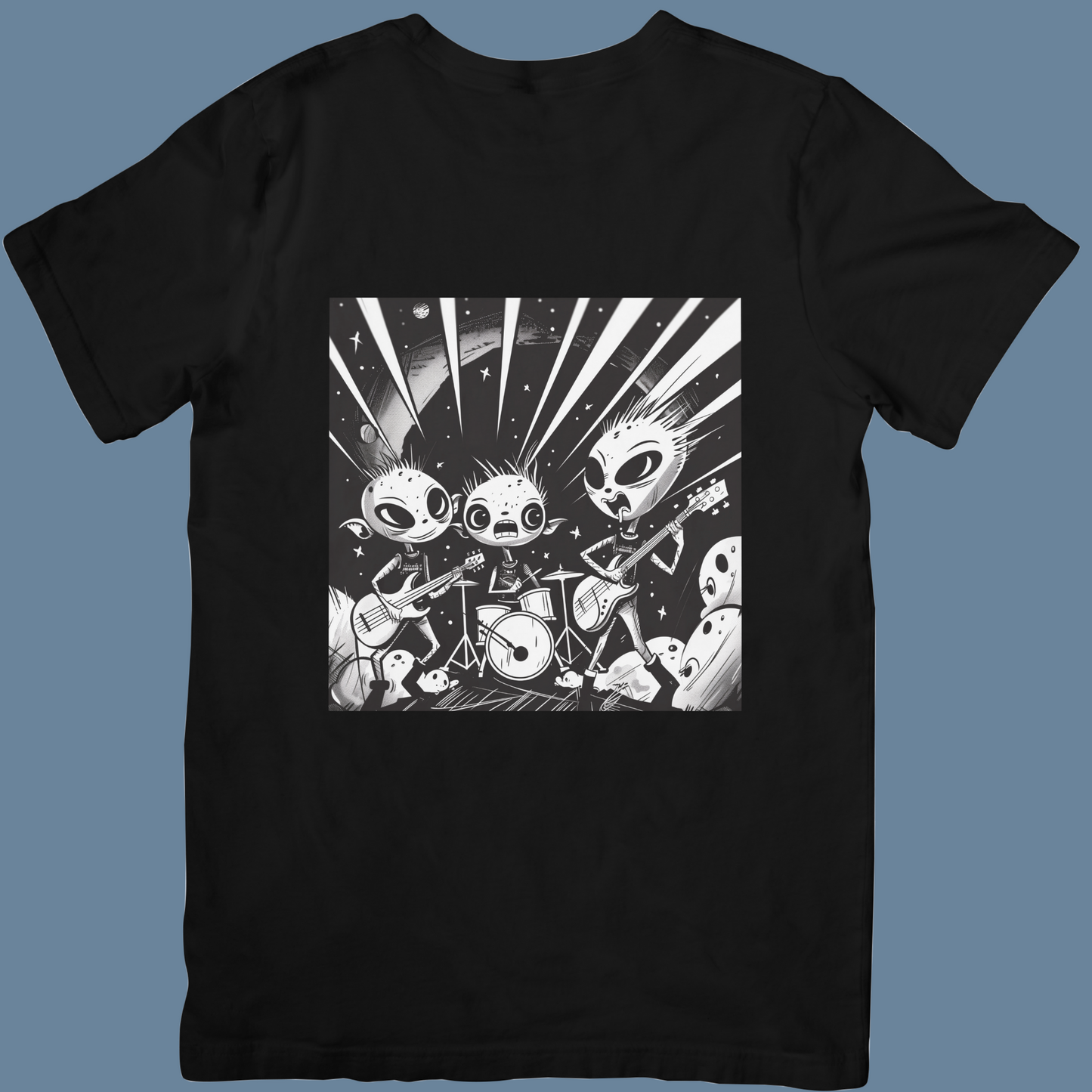 alien punk rock - t-shirt for boys