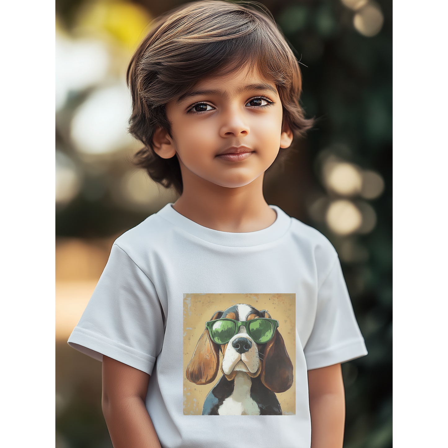 cool pupper basset - t-shirt for boys