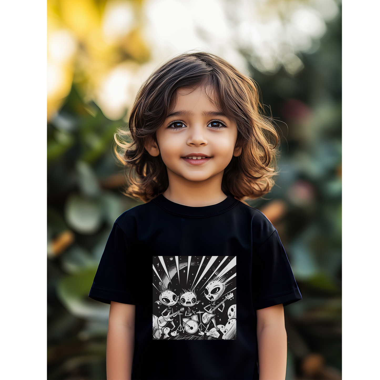 alien punk rock - t-shirt for boys