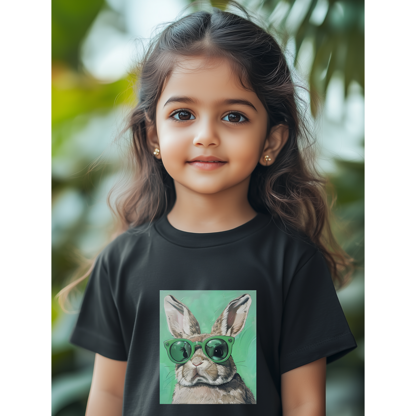 cool bunny - t-shirt for girls