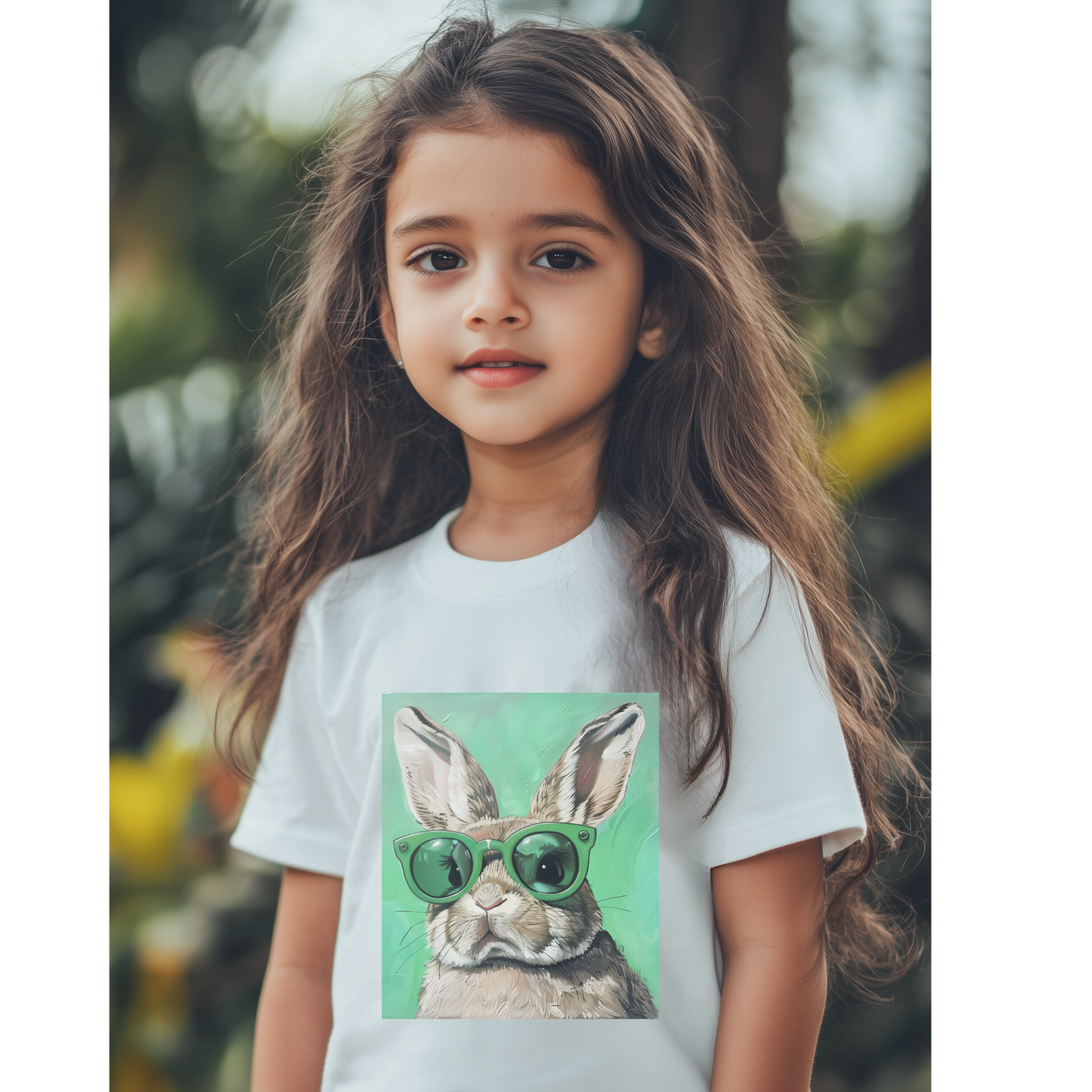 cool bunny - t-shirt for girls