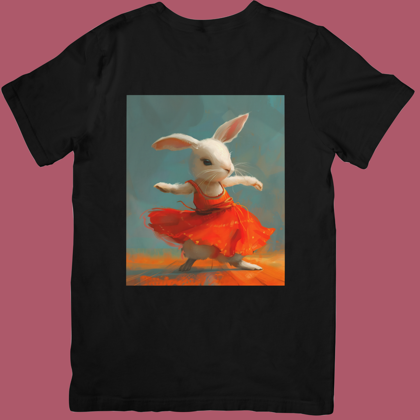 dancing bunny - t-shirt for girls