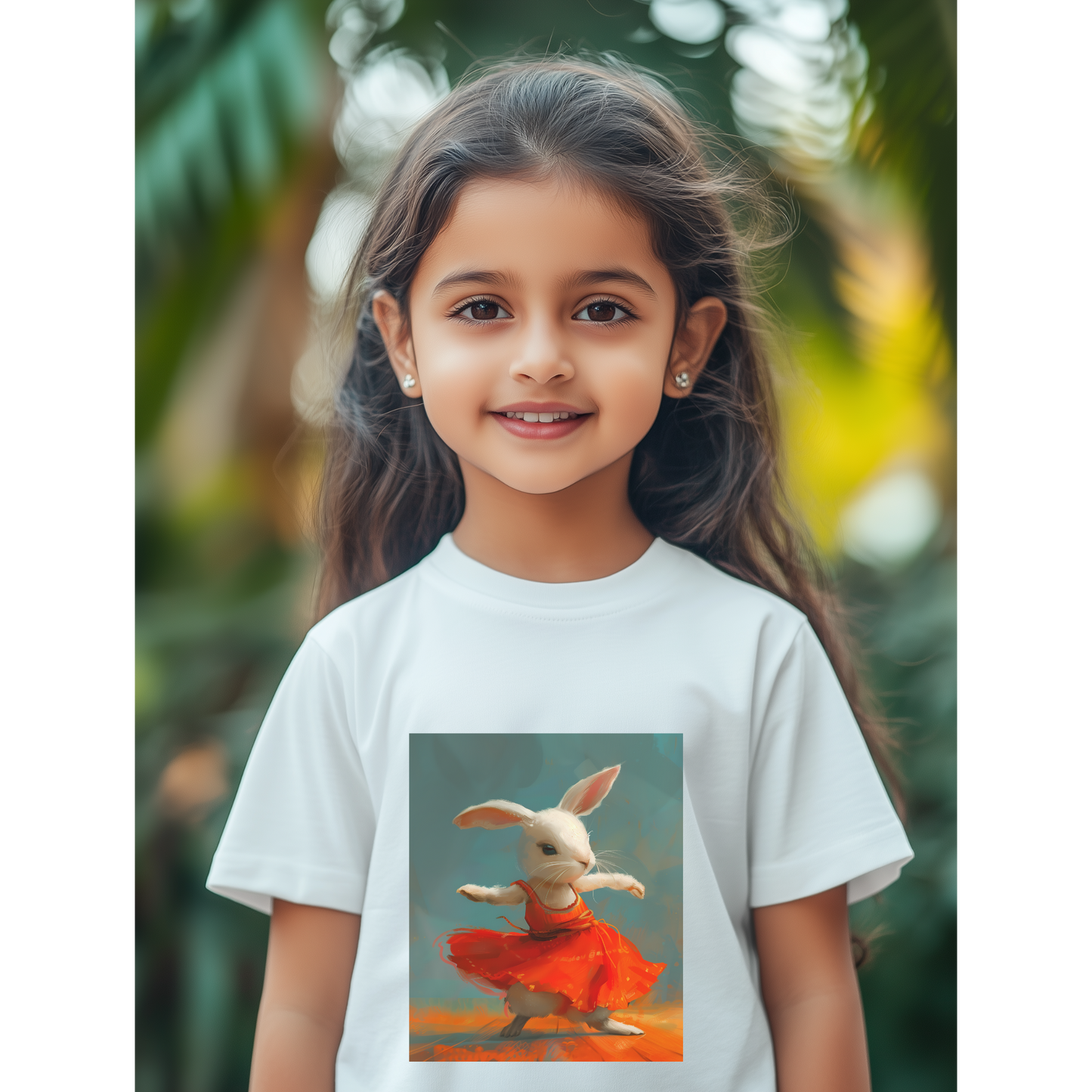 dancing bunny - t-shirt for girls