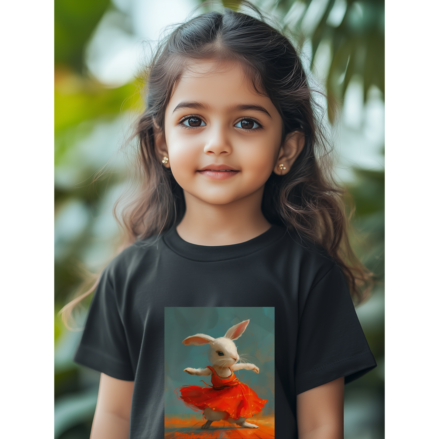 dancing bunny - t-shirt for girls