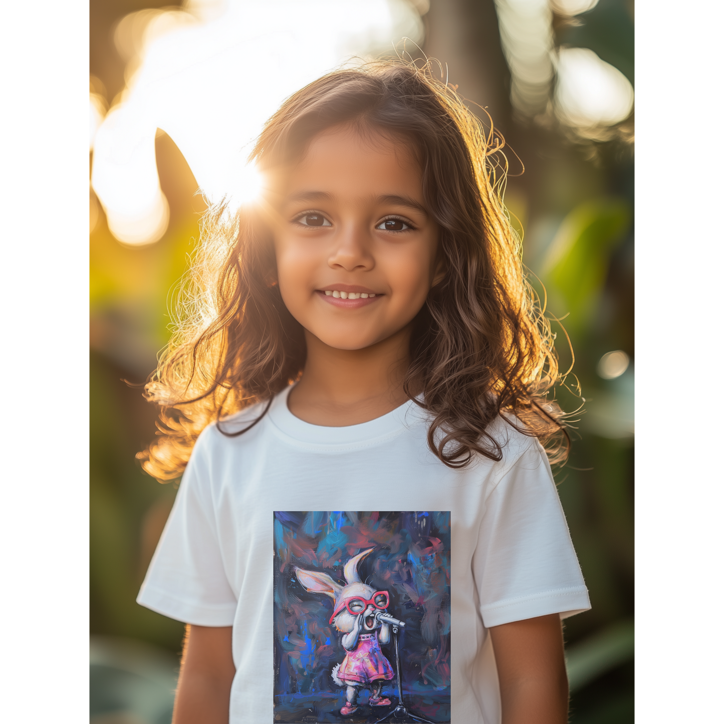 singing bunny - t-shirt for girls