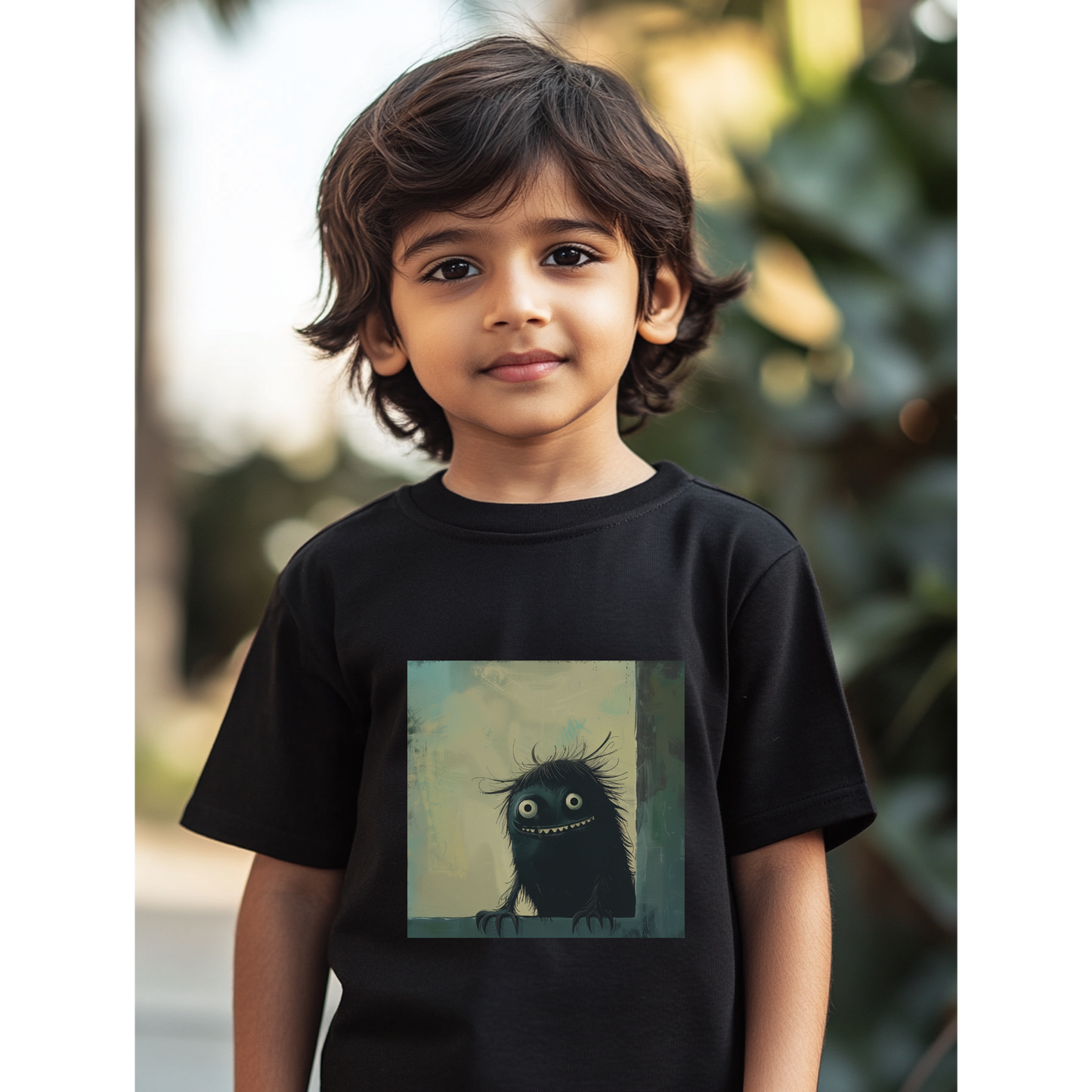 peek-a-boo little monster - t-shirt for boys