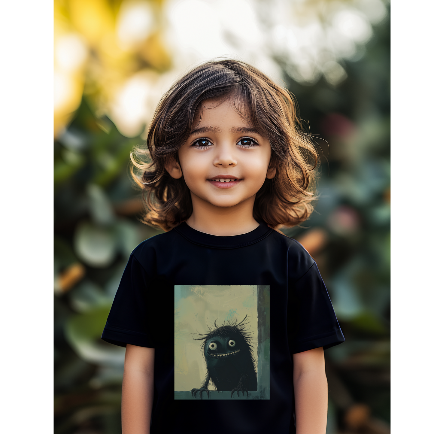 peek-a-boo little monster - t-shirt for boys